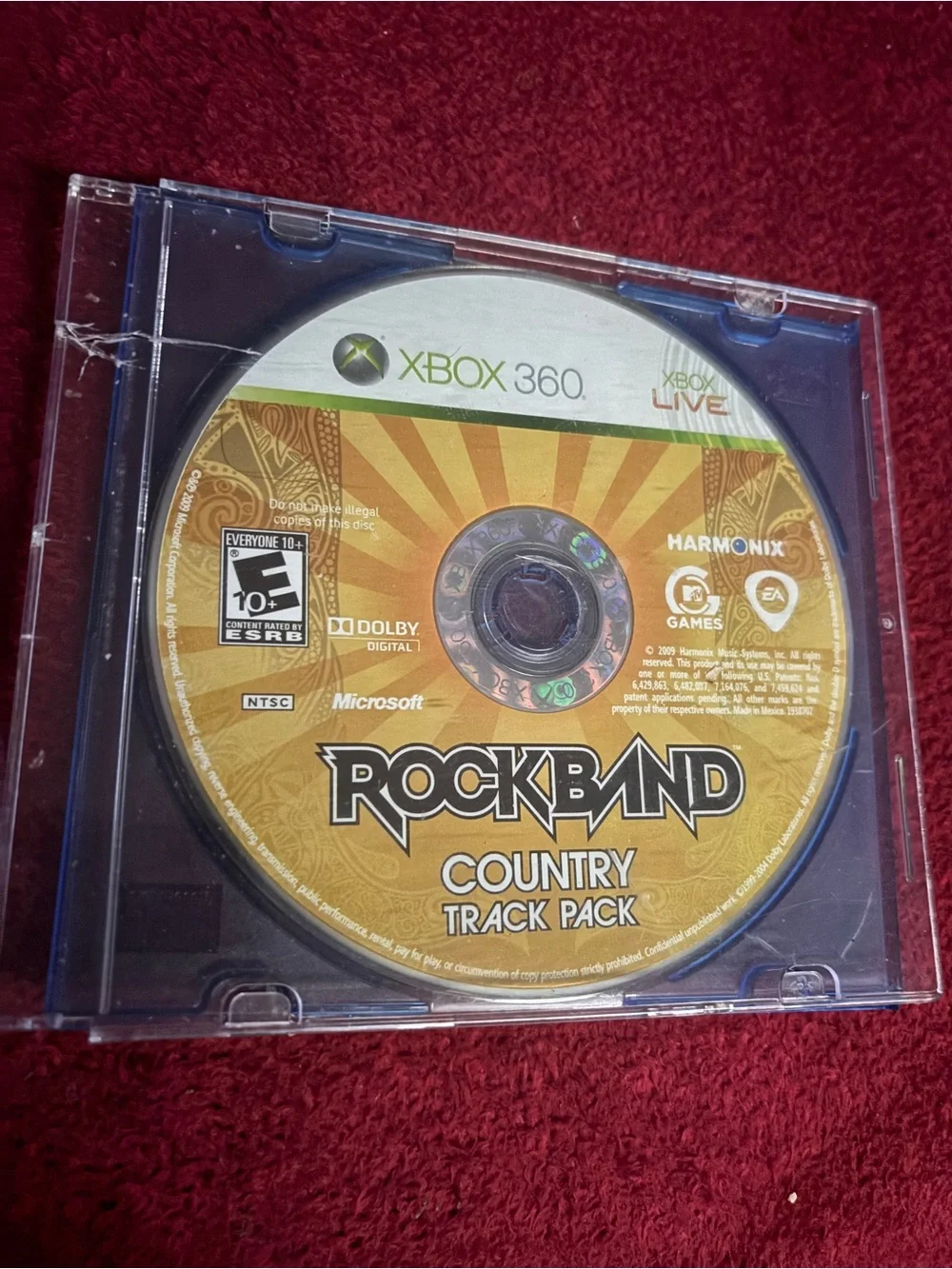 XBOX 360 Live Rock Band Country Track Pack - video game no manual